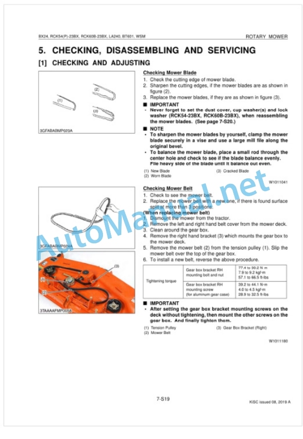 Kubota BX24, LA240, BT601, RCK54, RCK54P, RCK60B Tractor, Front Loader, Backhoe, Rotary Mower Workshop Manual PDF 5 Kubota BX24, LA240, BT601, RCK54, RCK54P, RCK60B Tractor, Front Loader, Backhoe, Rotary Mower Workshop Manual PDF-5
