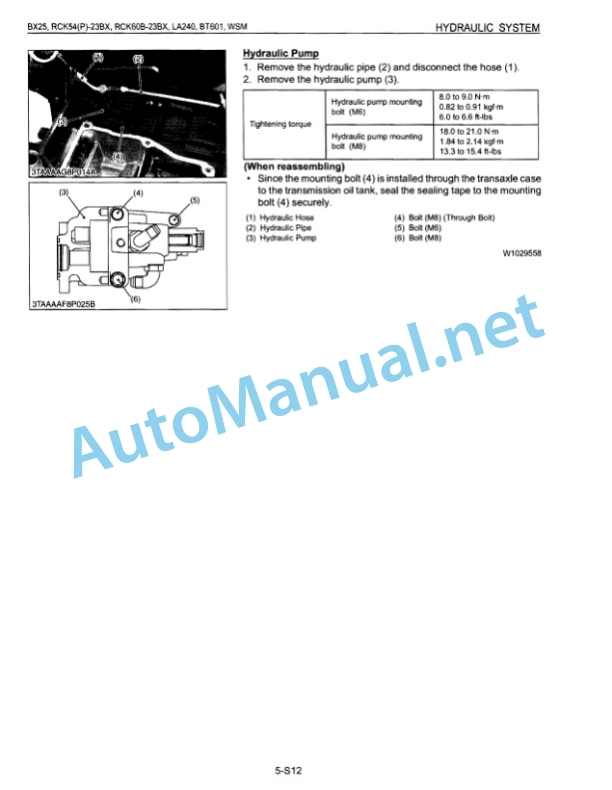 Kubota BX25, RCK54-23BX, RCK54P-23BX, RCK60B-23BX, LA240, BT601 Workshop Manual PDF 4 Kubota BX25, RCK54-23BX, RCK54P-23BX, RCK60B-23BX, LA240, BT601 Workshop Manual PDF - Image 4