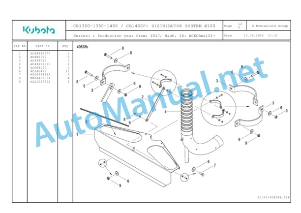 Kubota CB1300-1350-1400, CB1400F Parts Manual PDF 5 Kubota CB1300-1350-1400, CB1400F Parts Manual PDF-5