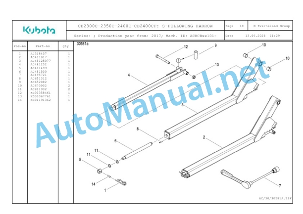 Kubota CB2300C-2350C-2400C-CB2400CF Parts Manual PDF 2 Kubota CB2300C-2350C-2400C-CB2400CF Parts Manual PDF-2