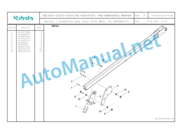 Kubota CB2300C-2350C-2400C, EC, CB2400CF Parts Manual PDF 2 Kubota CB2300C-2350C-2400C, EC, CB2400CF Parts Manual PDF-2