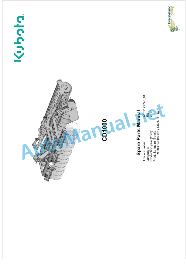 Kubota CD1000 Parts Manual PDF 1 Kubota CD1000 Parts Manual PDF