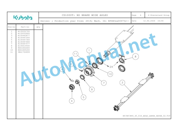 Kubota CD1000T Parts Manual PDF 2 Kubota CD1000T Parts Manual PDF-2