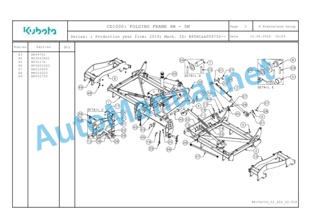 Kubota CD1001 Parts Manual PDF 2 Kubota CD1001 Parts Manual PDF-2