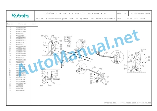 Kubota CD2000 Parts Manual PDF 5 Kubota CD2000 Parts Manual PDF-5