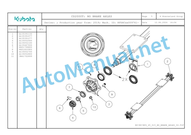 Kubota CD2000T Parts Manual PDF 2 Kubota CD2000T Parts Manual PDF-2