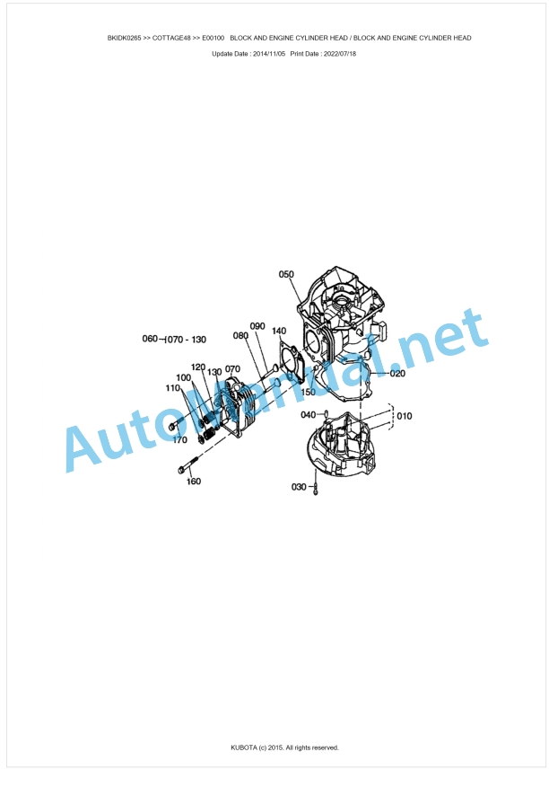 Kubota COTTAGE48 Parts Manual PDF BKIDK0265 1 Kubota COTTAGE48 Parts Manual PDF BKIDK0265