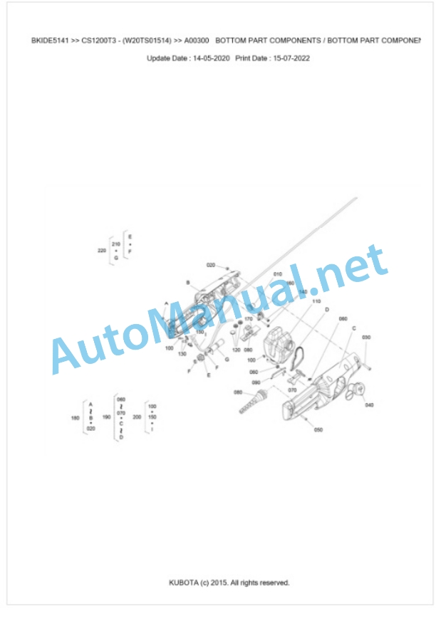Kubota CS1200T3 Parts Manual PDF BKIDE5141 5 Kubota CS1200T3 Parts Manual PDF BKIDE5141-5