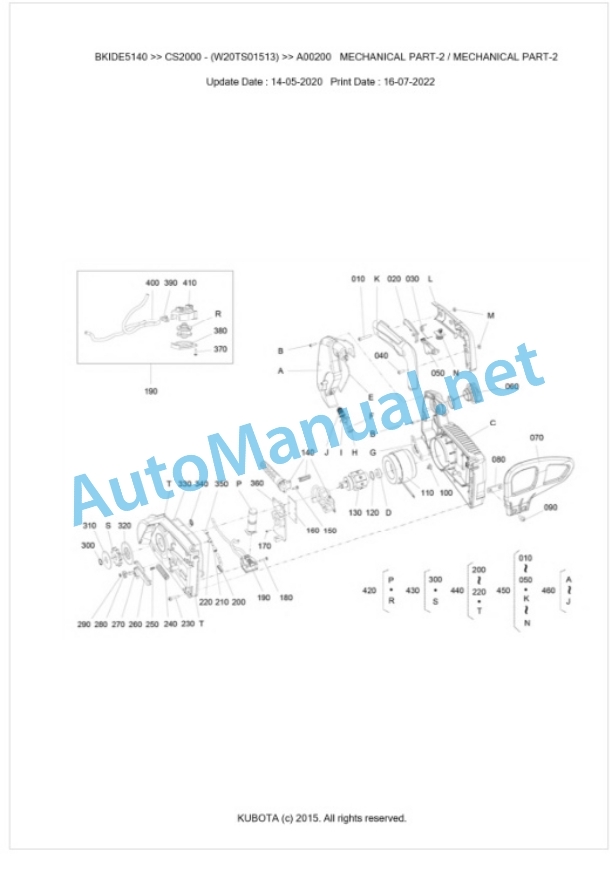 Kubota CS2000 Parts Manual PDF BKIDE5140 5 Kubota CS2000 Parts Manual PDF BKIDE5140-5