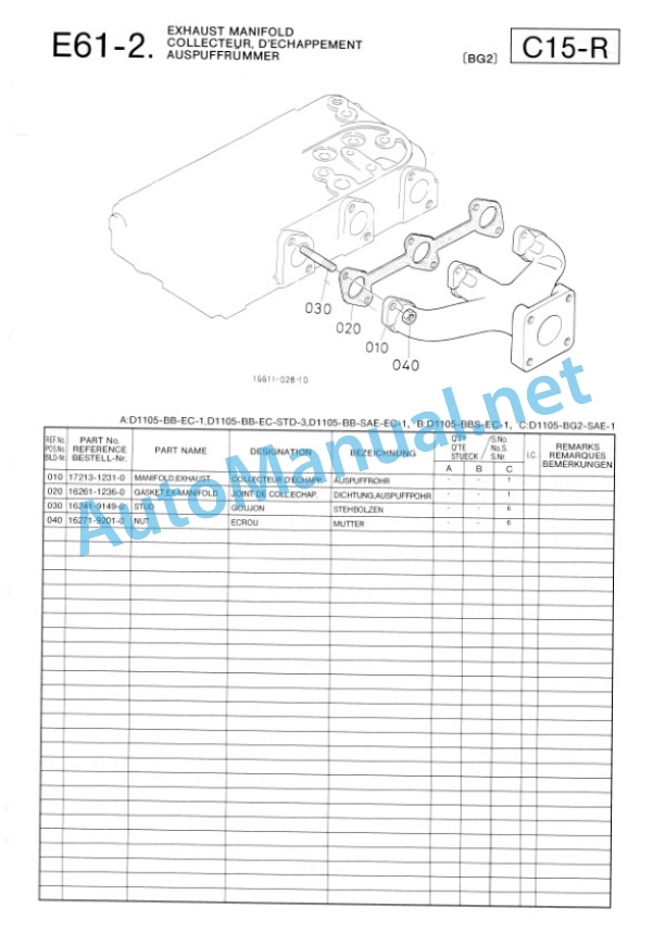Kubota D1105-BB-EC-1, D1105-BBS-EC-1, D1105 Parts Manual PDF 5 Kubota D1105-BB-EC-1, D1105-BBS-EC-1, D1105 Parts Manual PDF-5
