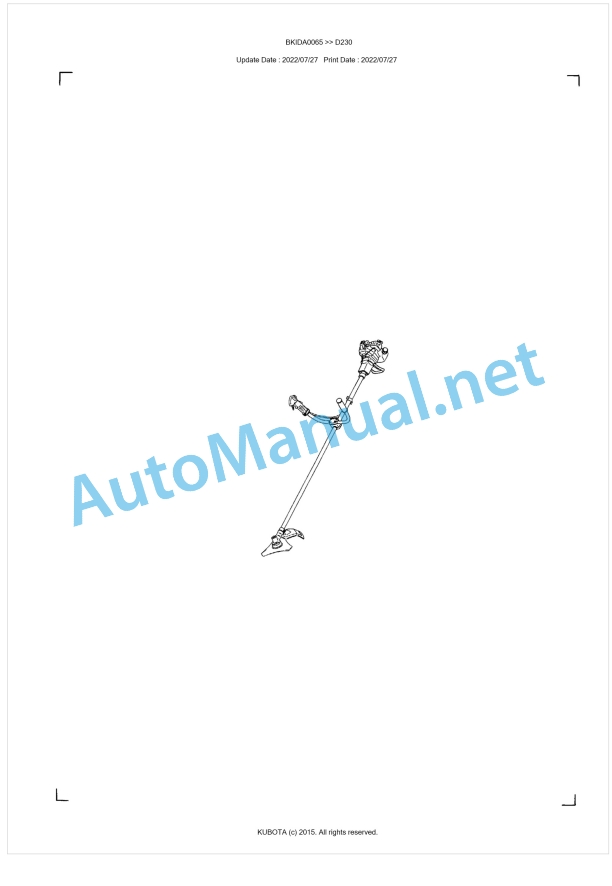 Kubota D230 Parts Manual PDF BKIDA0065 1 Kubota D230 Parts Manual PDF BKIDA0065