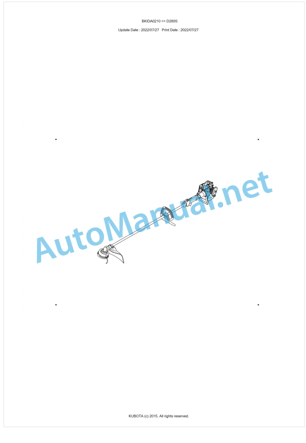 Kubota D260S Parts Manual PDF BKIDA0210