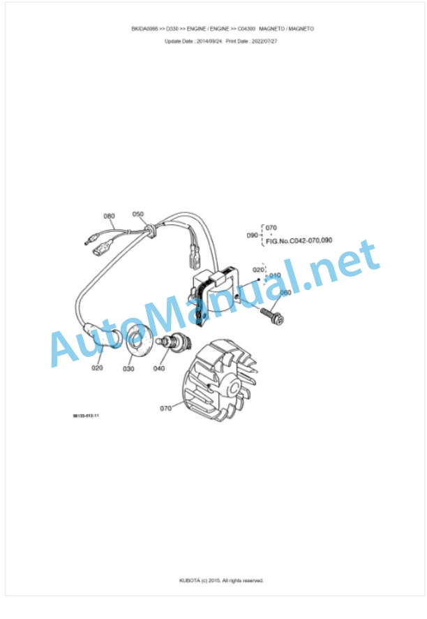 Kubota D330 Parts Manual PDF BKIDA0066 4 Kubota D330 Parts Manual PDF BKIDA0066-4
