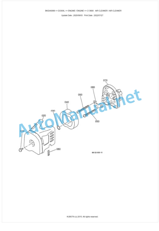 Kubota D330XL Parts Manual PDF BKIDA0068 4 Kubota D330XL Parts Manual PDF BKIDA0068-4