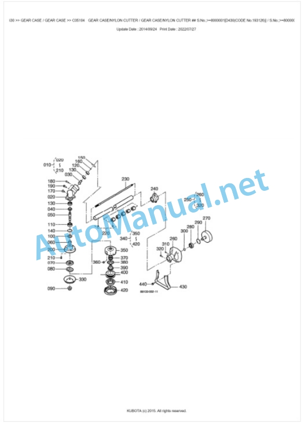 Kubota D430 Parts Manual PDF BKIDA0069 2 Kubota D430 Parts Manual PDF BKIDA0069-2
