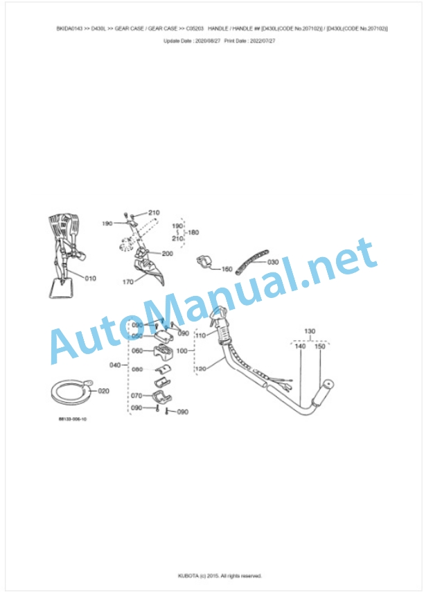 Kubota D430L Parts Manual PDF BKIDA0143-2