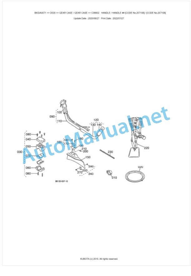 Kubota D530 Parts Manual PDF BKIDA0071-2