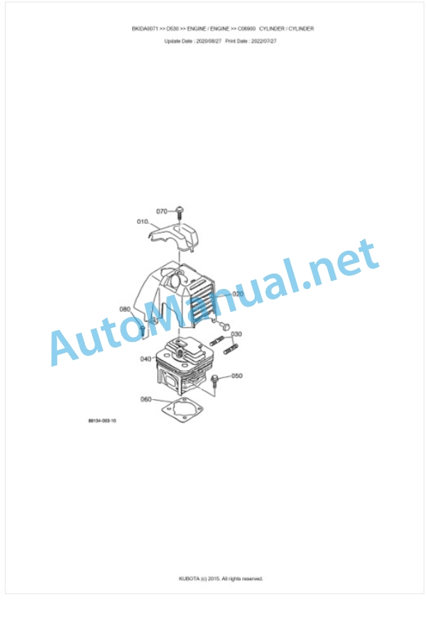 Kubota D530 Parts Manual PDF BKIDA0071-3