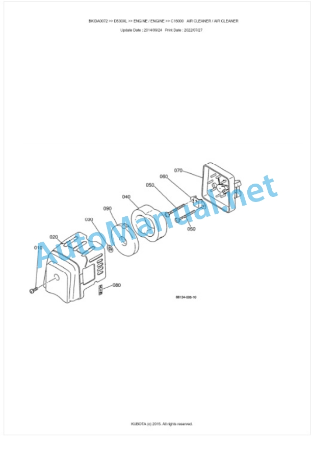 Kubota D530XL Parts Manual PDF BKIDA0072 4 Kubota D530XL Parts Manual PDF BKIDA0072-4