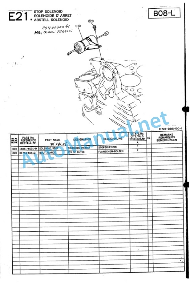 Kubota D722-BBS-EC-1 Diesel Engine Parts Manual PDF 3 Kubota D722-BBS-EC-1 Diesel Engine Parts Manual PDF-3