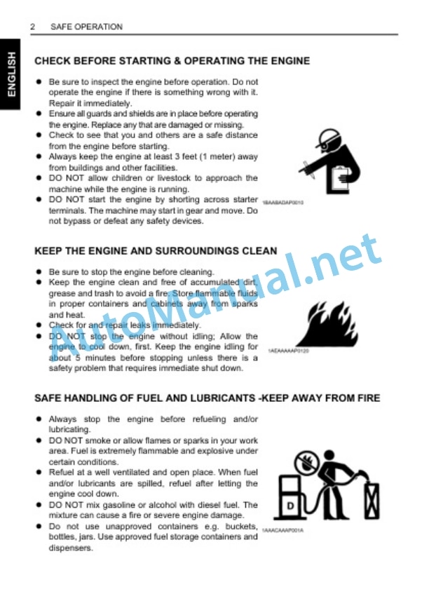 Kubota D905-E, D1105-TE, V1305-E, D1005 Operators Manual PDF 2 Kubota D905-E, D1105-TE, V1305-E, D1005 Operators Manual PDF-2