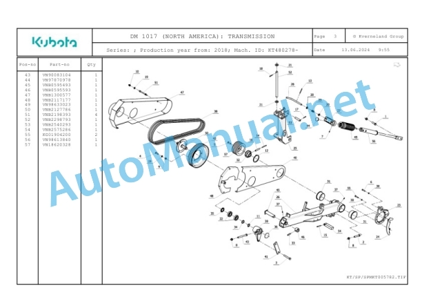 Kubota DM 1017 (NORTH AMERICA) Parts Manual PDF 3 Kubota DM 1017 (NORTH AMERICA) Parts Manual PDF-3