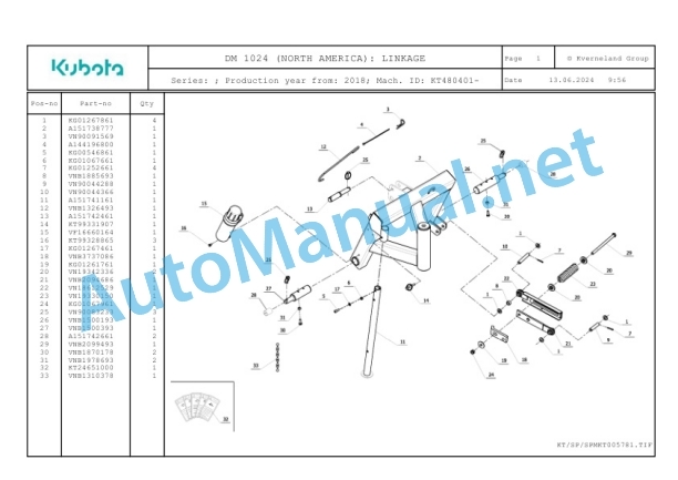 Kubota DM 1024 (NORTH AMERICA) Parts Manual PDF 2 Kubota DM 1024 (NORTH AMERICA) Parts Manual PDF-2