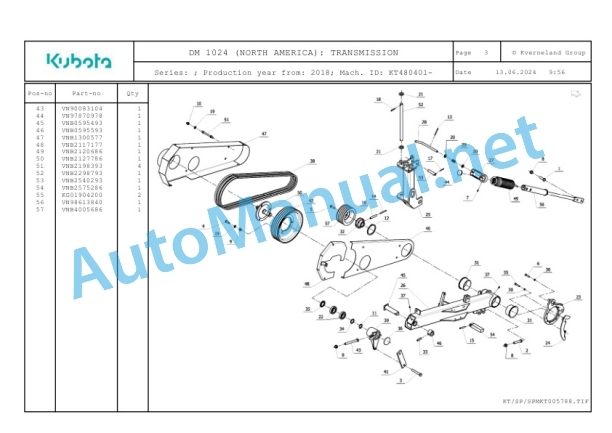 Kubota DM 1024 (NORTH AMERICA) Parts Manual PDF 3 Kubota DM 1024 (NORTH AMERICA) Parts Manual PDF-3