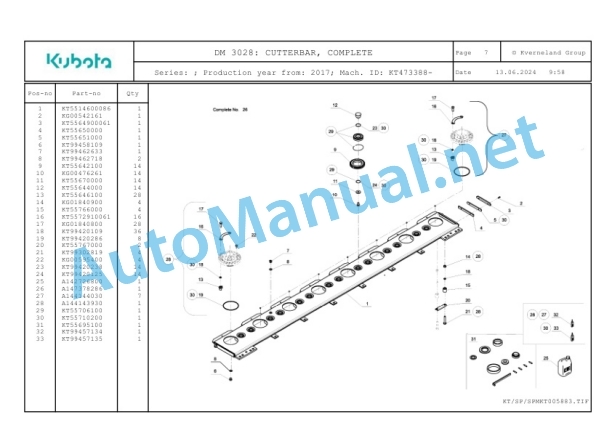 Kubota DM 3028 Parts Manual PDF 3 Kubota DM 3028 Parts Manual PDF-3