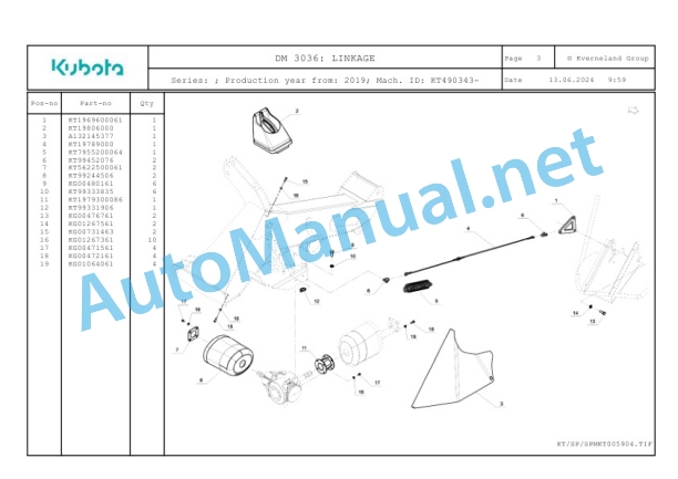 Kubota DM 3036 Parts Manual PDF 2 Kubota DM 3036 Parts Manual PDF-2