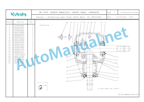 Kubota DM 3040 (NORTH AMERICA) Parts Manual PDF 3 Kubota DM 3040 (NORTH AMERICA) Parts Manual PDF-3