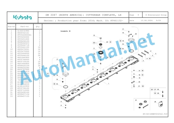 Kubota DM 3087 (NORTH AMERICA) Parts Manual PDF 3 Kubota DM 3087 (NORTH AMERICA) Parts Manual PDF-3