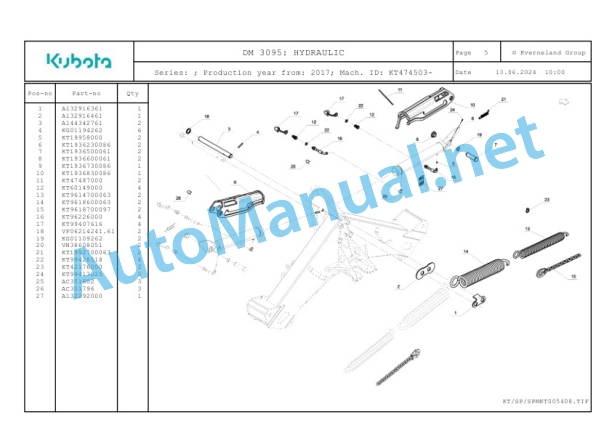 Kubota DM 3095 Parts Manual PDF 2 Kubota DM 3095 Parts Manual PDF-2
