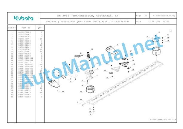 Kubota DM 3095 Parts Manual PDF 3 Kubota DM 3095 Parts Manual PDF-3