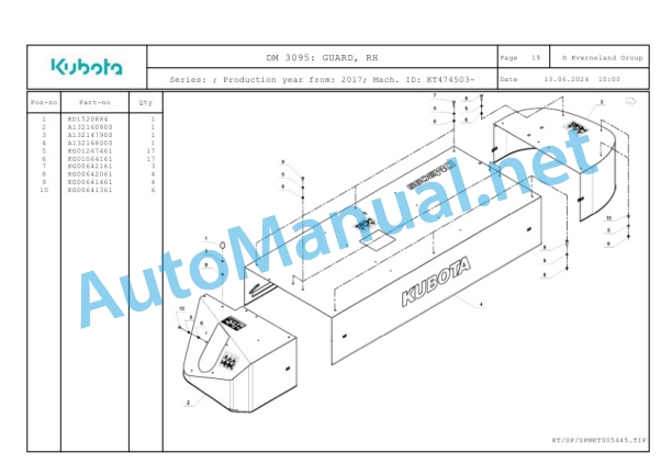 Kubota DM 3095 Parts Manual PDF 4 Kubota DM 3095 Parts Manual PDF-4