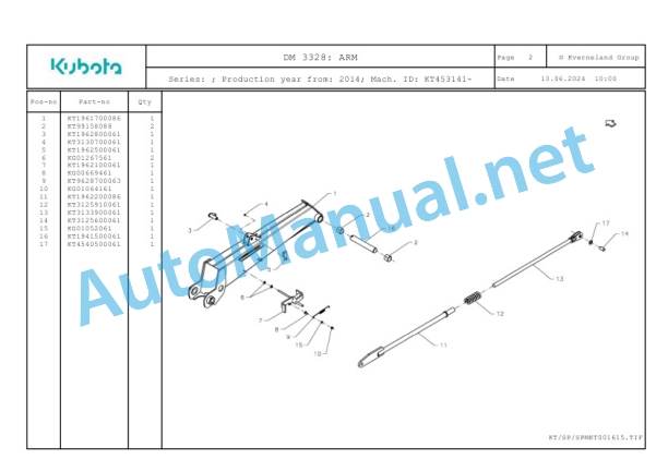 Kubota DM 3328 Parts Manual PDF 2 Kubota DM 3328 Parts Manual PDF-2