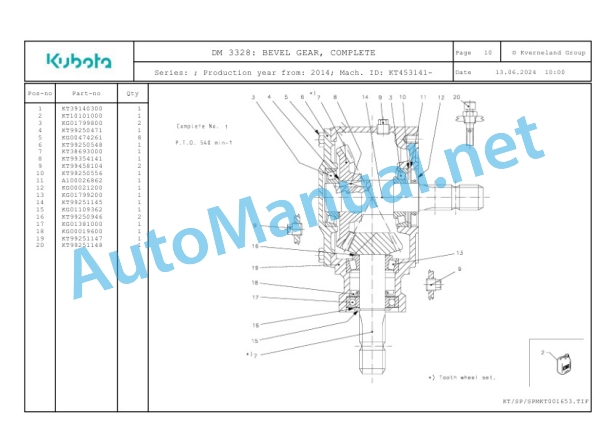 Kubota DM 3328 Parts Manual PDF 4 Kubota DM 3328 Parts Manual PDF-4