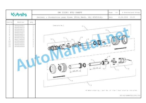 Kubota DM 3328 Parts Manual PDF 5 Kubota DM 3328 Parts Manual PDF-5