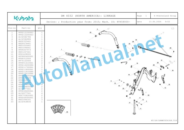Kubota DM 4032 (NORTH AMERICA) Parts Manual PDF 2 Kubota DM 4032 (NORTH AMERICA) Parts Manual PDF-2