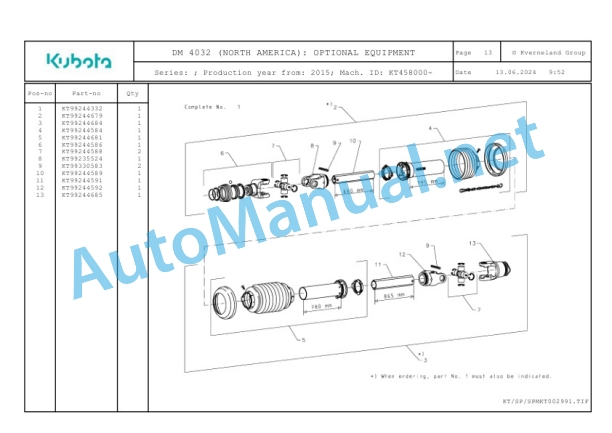 Kubota DM 4032 (NORTH AMERICA) Parts Manual PDF 5 Kubota DM 4032 (NORTH AMERICA) Parts Manual PDF-5