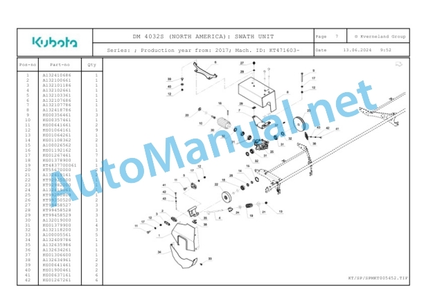 Kubota DM 4032S (NORTH AMERICA) Parts Manual PDF 3 Kubota DM 4032S (NORTH AMERICA) Parts Manual PDF-3