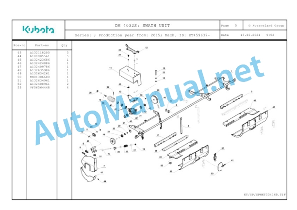 Kubota DM 4032S Parts Manual PDF 3 Kubota DM 4032S Parts Manual PDF-3