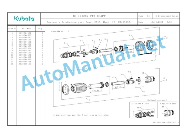 Kubota DM 4032S Parts Manual PDF 5 Kubota DM 4032S Parts Manual PDF-5