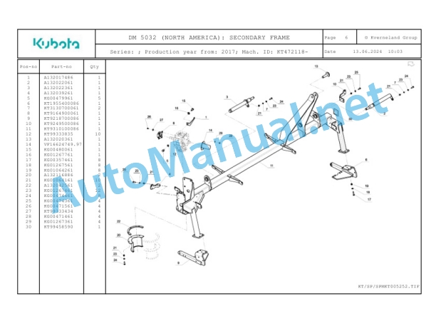 Kubota DM 5032 (NORTH AMERICA) Parts Manual PDF 3 Kubota DM 5032 (NORTH AMERICA) Parts Manual PDF-3