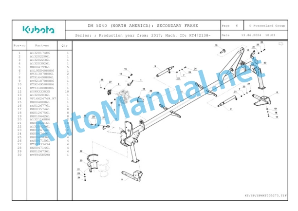 Kubota DM 5040 (NORTH AMERICA) Parts Manual PDF 3 Kubota DM 5040 (NORTH AMERICA) Parts Manual PDF-3