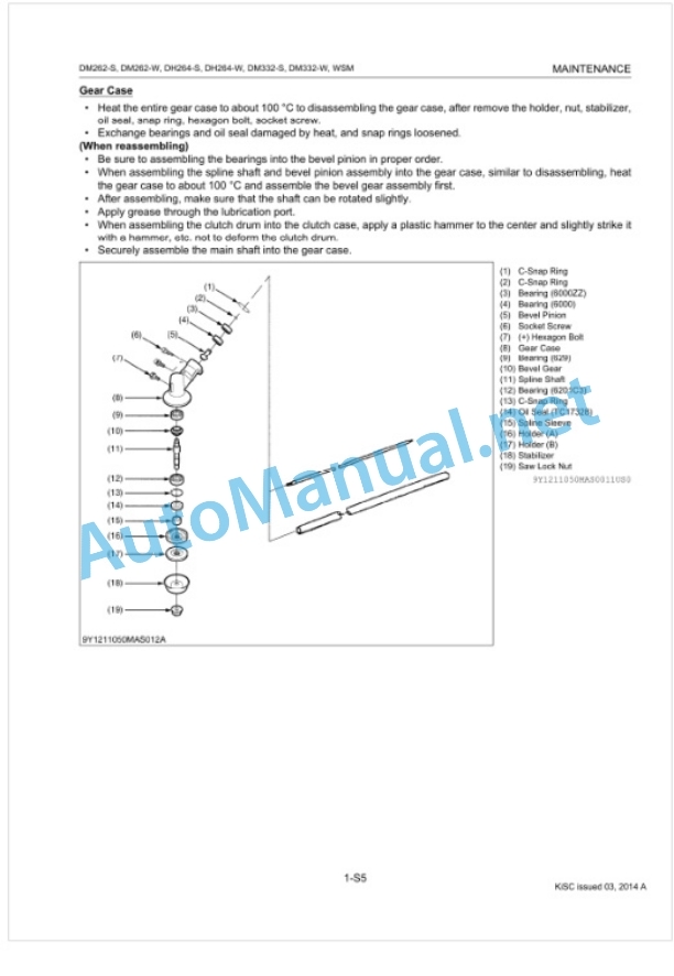 Kubota DM262-S, DM262-W, DH264-S, DH264 Workshop Manual PDF 2 Kubota DM262-S, DM262-W, DH264-S, DH264 Workshop Manual PDF-2