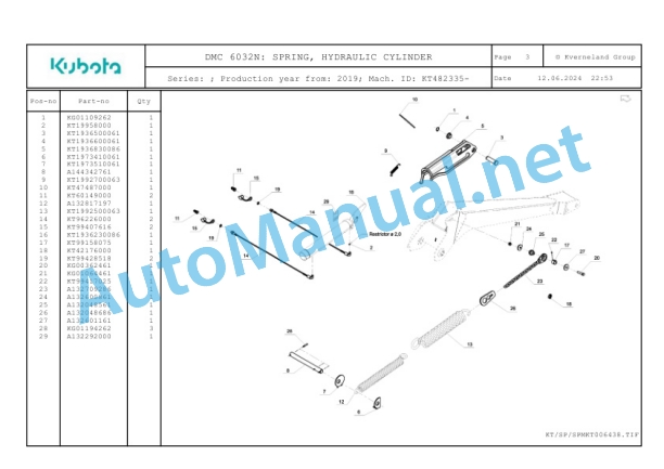 Kubota DMC 6032N Parts Manual PDF 2 Kubota DMC 6032N Parts Manual PDF-2