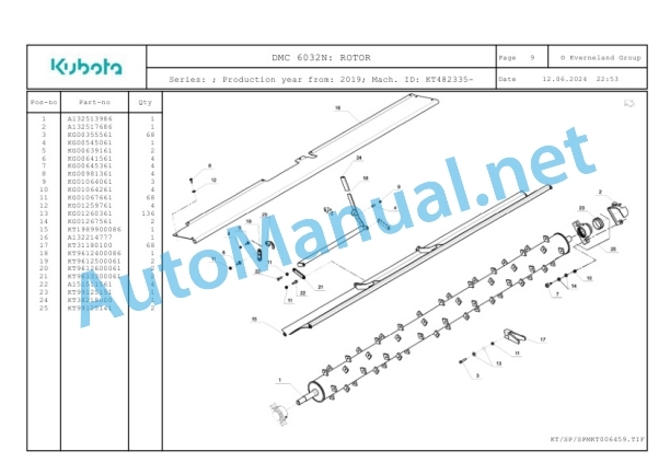 Kubota DMC 6032N Parts Manual PDF 3 Kubota DMC 6032N Parts Manual PDF-3