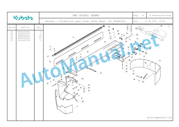 Kubota DMC 6032N Parts Manual PDF 4 Kubota DMC 6032N Parts Manual PDF-4