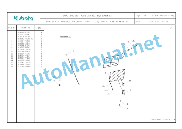 Kubota DMC 6032N Parts Manual PDF 5 Kubota DMC 6032N Parts Manual PDF-5